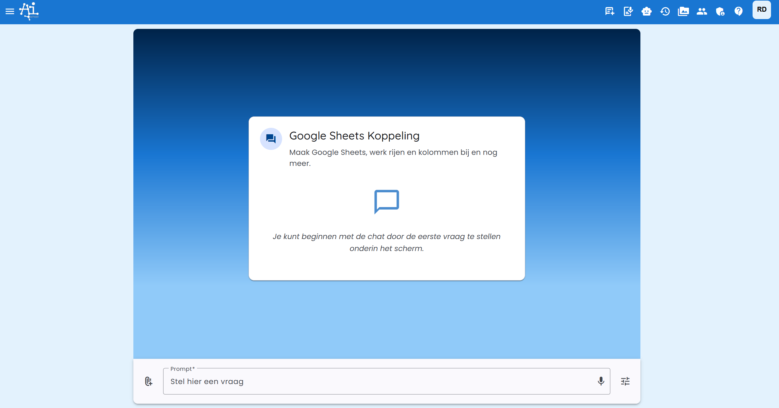 Start chat met MCP Server