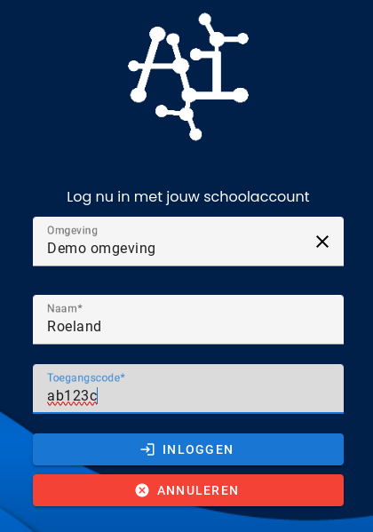 Zugangscode eingeben