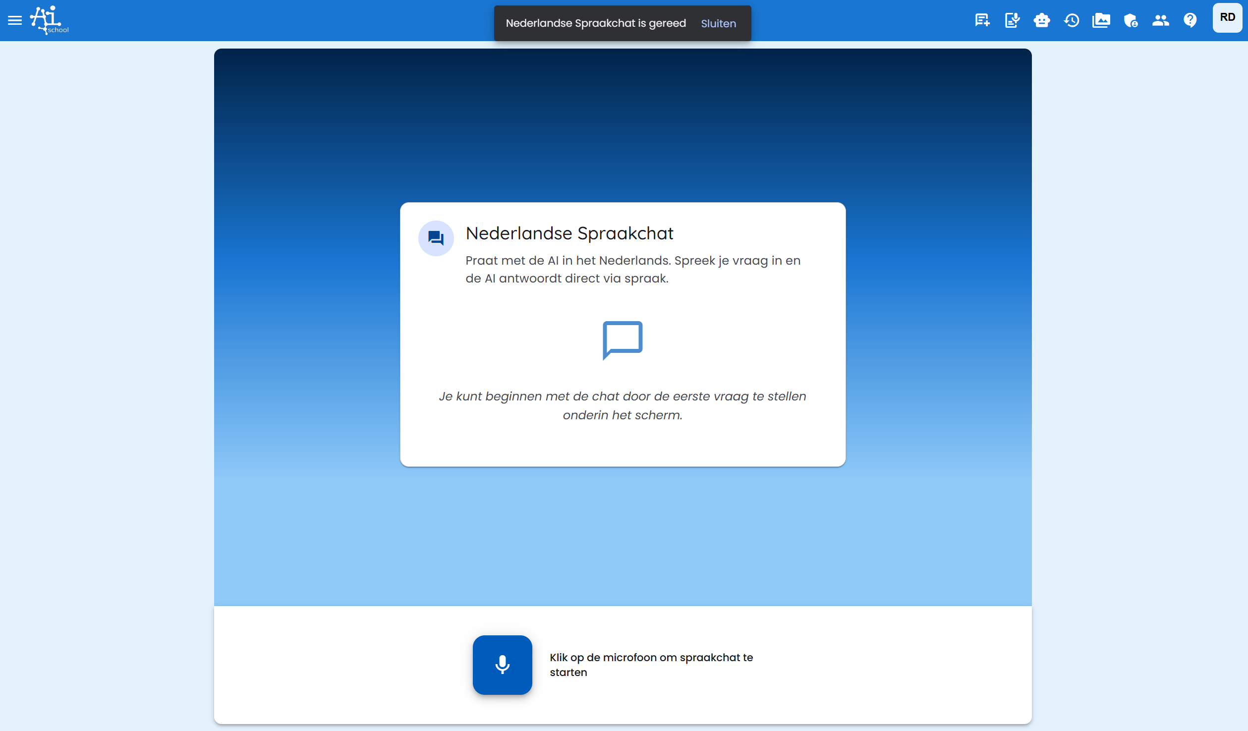 Sprachchat ist bereit