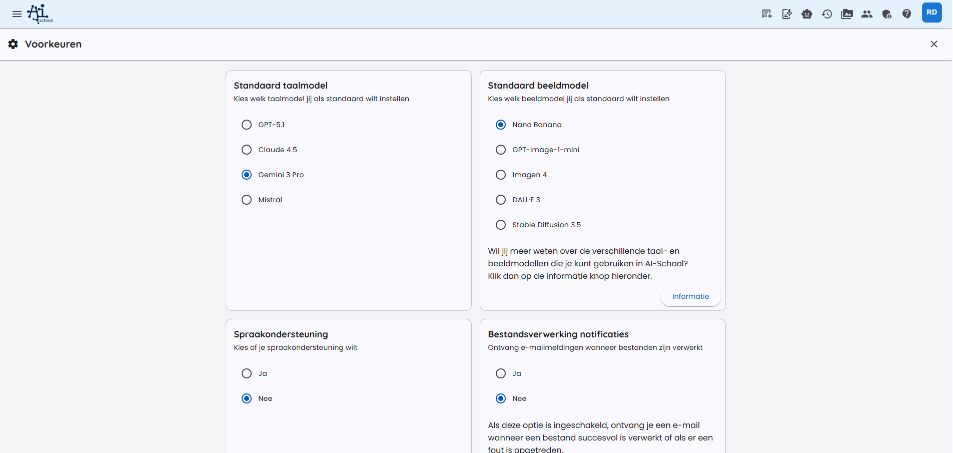 Einstellungen festlegen