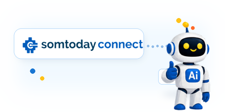 Somtoday Connect logo met AI-School robot